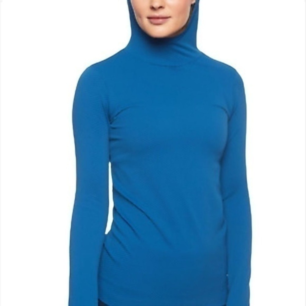 Lululemon Rest Less Hoodie Long Sleeve Pullover Blue Womens Size 4